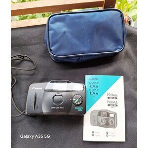 Canon Snappy LX II 35mm Film Camera W/ Case & Manual Untested  Instructions Book